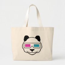 3D Panda Canvas Bag