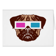3D Pug Cards