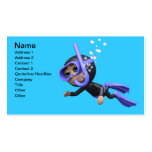 3d Scuba Diver Swimming (Any Colour U Like!) Business Card Templates
