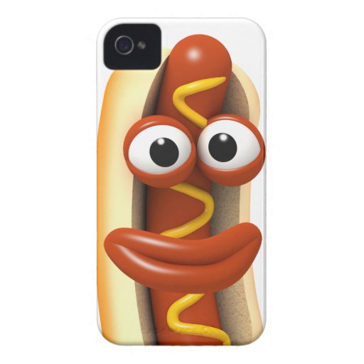 3d Smiling Hot Dog iPhone 4 Case-Mate Cases