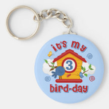 3rd Bird Day Keychain