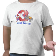 3rd Birthday Circus Personalised T-shirt