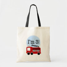 3rd Birthday Firetruck Bags