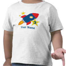 3rd Birthday Rocket Ship Personalised T-Shirt
