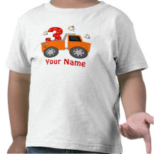 3rd Birthday Truck Personalised T-shirt