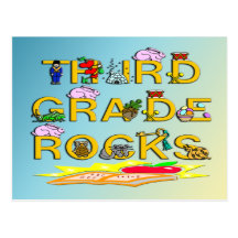 3rd Grade Rocks Postcards