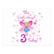3rd Little Angel Birthday Tshirts and Gifts Postcard