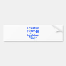 40 birthday designs bumper sticker