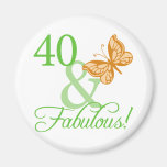 40 & Fabulous Birthday Gifts Fridge Magnet