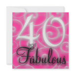 40 is Fabulous Birthday Invitation invitations