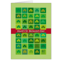 40 Shades of Green Greeting Card