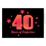 40 Years of Perfection Custom Birthday Card