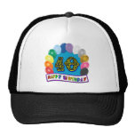 40th Birthday Balloons Design Hats
