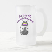 40th Birthday Cat Gifts Mug