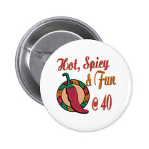 40th Birthday Gifts Buttons