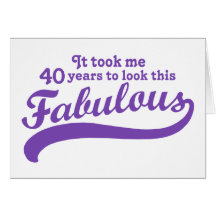 40th Birthday Greeting Card
