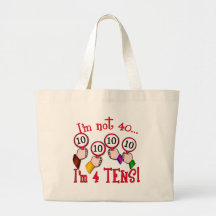 40th Birthday Humour T shirt Canvas Bag