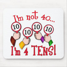 40th Birthday Humour T shirt Mouse Mats