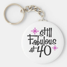 40th Birthday Key Chain