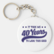40th Birthday Keychain