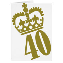 40th Birthday - Number – Fourty Card