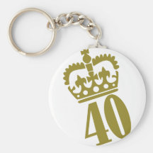 40th Birthday - Number – Fourty Keychain