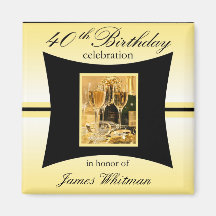 40th Birthday Party Favour/Souvenier Magnet