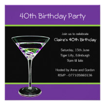 40th Birthday Party Invitation