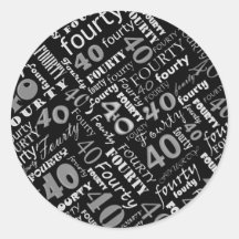 40th Birthday Party Sticker