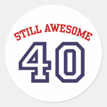 40th Birthday Stickers