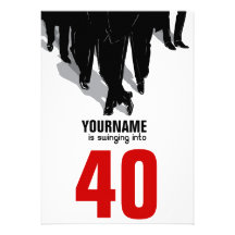 40th Birthday Swingers Rat Pack Party Invitations