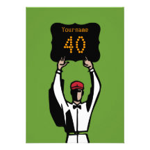 40th Football Birthday Party Invitation - Official
