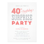 40th Surprise Birthday Invitations