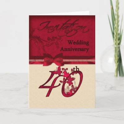 40th Wedding Anniversary Party Ideas on 40th Wedding Anniversary Cards   Wedding Cards
