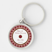 40th Wedding Anniversary Key Chain