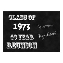 40th Year Class Reunion Invitation invitations