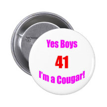 41 Cougar Birthday Buttons
