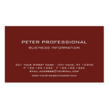 41 Modern Professional Business Card mahogany