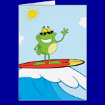 4419-Happy-Frog-While-Surfing HAPPY SURFER FROG CA cards