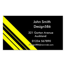 45 Degree Yellow Minimalist art Business Cards