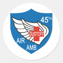 45th Medical Dustoff Patch Round Stickers