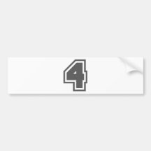 4 BUMPER STICKERS