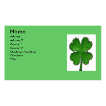 4 Leaf clover Profile Card Business Card