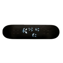 4 Lit Jack-O-Lanterns - Blue Custom Skateboard
