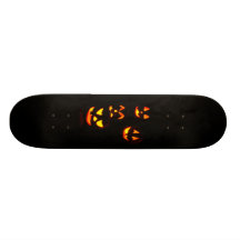 4 Lit Jack-O-Lanterns - Orange Custom Skateboard