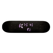 4 Lit Jack-O-Lanterns - Purple Skate Board