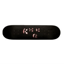 4 Lit Jack-O-Lanterns - Red Skateboards