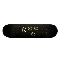4 Lit Jack-O-Lanterns - Yellow Skateboards