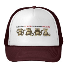 4 Wise Monkeys Trucker Hat