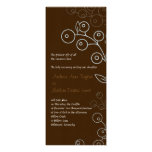 4 x 9 Wedding brown Invitation